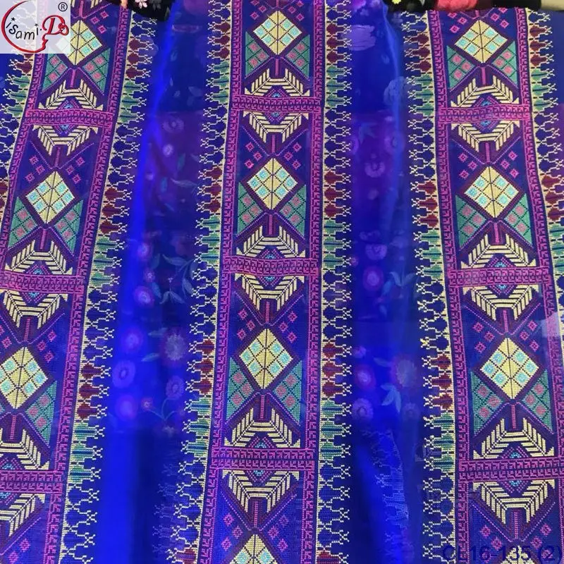 Beautiful pattern 100% real silk fabric high quality embroidery lace fabric High-Class real silk fabrics CL16-135