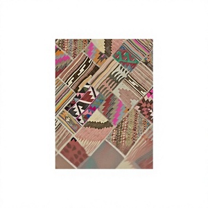 Alfombra Turca Adiva de 20 pies, Tejida en Jacquard con Patrón Geométrico, de Pelo Corto y Fino, Hecha a Máquina, Lavable, de Poliéster y Algodón - Product Image 1