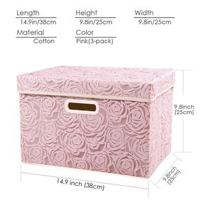 Large <b>Decorative</b> Cardboard <b>Storage</b> <b>Boxes</b> with Lids <b>for</b> Home Decor and Organization - Product Image 5