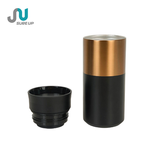 Borraccia Termica Nera Oro 350ml con Tappo a Pressione, Antigoccia, in Acciaio Inossidabile Isolato Sottovuoto per Ufficio, Caffetteria, Pendolarismo, Uso Quotidiano - Product Image 3