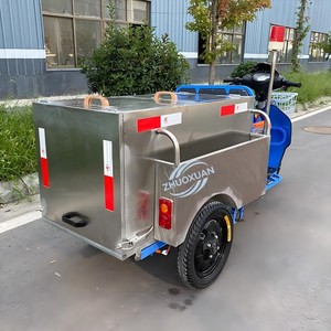 Tricycle électrique de collecte des déchets 48V, camion benne en acier inoxydable 400L avec autonomie de 30 km, charge utile de 100-200 kg et vitesse de 30 km/h - Product Image 2