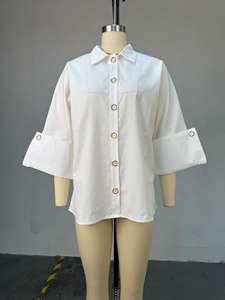 Nouveauté printemps, chemisiers chics à manches larges, chemises vintage à manches longues pour femmes, blusas, hauts chics - Product Image 6