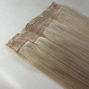 Meilleure vente 100% cheveux humains Invisible fil une pièce Clip dans les extensions <span class=keywords><strong>de</strong></span> cheveux humains avec ligne <span class=keywords><strong>de</strong></span> poisson - Product Image 3