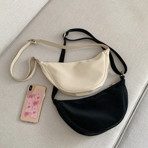 Sac bandoulière en toile de nylon léger à sangle unique couleur unie pour femme, sac de poitrine, été 2021 - Product Image 4