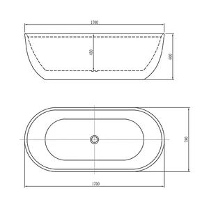 Banheira de acrílico com design moderno, banheiro para área interna, tamanho de 1700mm, banheira, banheira independente