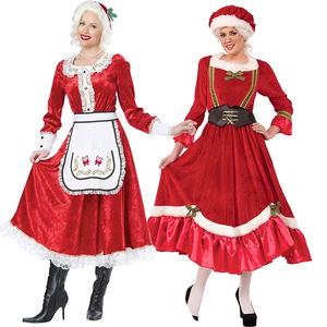 Disfraz Navideño de Mamá <span class=keywords><strong>Noel</strong></span> 2024, Vestido de Encaje y Terciopelo, Disfraz de Mamá <span class=keywords><strong>Noel</strong></span> para Mujer - Product Image 1