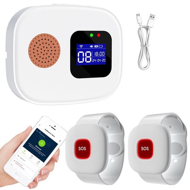 Youke Wifi Portable Calling System Pagers Elderly Bracelet SOS Emergency Protection Caregiver Call Button Patient Personal Alarm