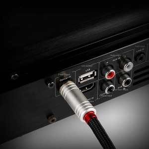 Tùy chỉnh sợi quang âm thanh <span class=keywords><strong>SPDIF</strong></span> kỹ thuật số khuếch đại công suất cáp PVC Áo khoác RCA kết nối cho HIFI âm thanh <span class=keywords><strong>5.1</strong></span>/7.1 cổng vuông - Product Image 4