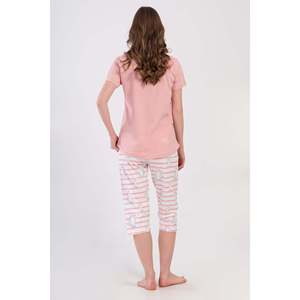 Combinaison de nuit ovale à manches courtes et col rond pour femmes - Product Image 1