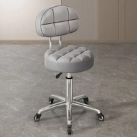 Chaise de maquillage en cuir doré de luxe, cadre en métal, usage général, mobilier de salon pour salons de beauté, coiffure, coupe de cheveux pour hôtels