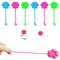 Jouet anti-stress extensible en plastique en forme de patte colorée pour chat, mignon animal, idéal pour les fêtes, unisexe, 5 à 7 ans