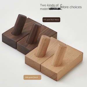 D5042 Trang Trí Nội Thất Gắn Móc Tối Óc Chó Ánh Sáng Tro Gỗ Móc Áo Cho Treo Hat Tường Móc - Product Image 3