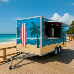 Camion de vente ambulant carré entièrement équipé pour bonbons, chips, glaces et autres aliments – Remorque de cuisine mobile - Product Image 4