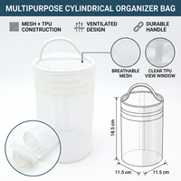 Sac de toilette portable multifonctionnel en maille et TPU pour femme avec logo personnalisé, pochette de maquillage et trousse à cosmétiques avec poignée – Vente en gros 2026