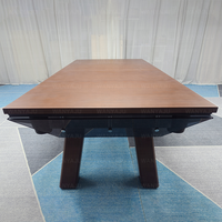 Table de billard moderne populaire en verre ardoise, table de billard en verre de 8 pieds avec plateau en ardoise, table de snooker en verre trempé et ardoise