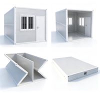 Conteneur mobile en acier 20 pieds Portable préfabriqué en métal Garage pliable Mini conteneur modulaire en acier mobile pour hôtel.