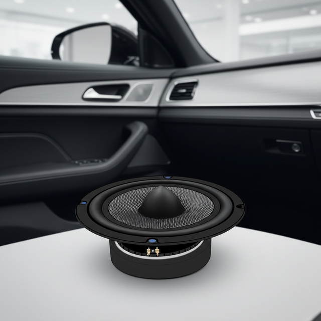 65-Inch 6-Ohm 30/50W Heavy-Bass Coaxial Car Audio Carbon-Fiber Bullet-Head Round Speaker with 12-Month Warranty and No Voltage