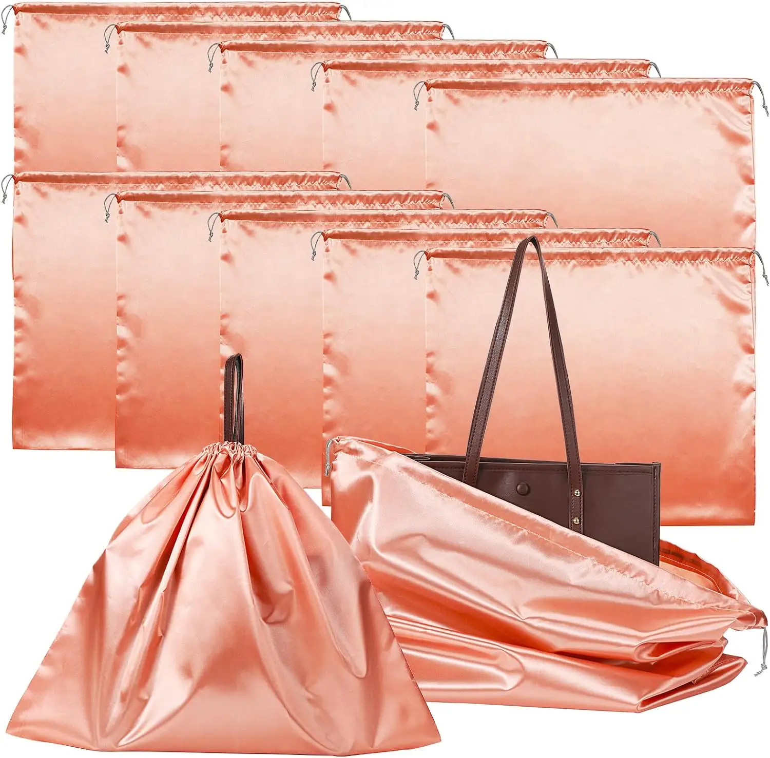 Bolsas de almacenamiento con cubierta antipolvo con bolsa con cordón para embalaje de almacenamiento Bolsos transpirables de algodón Monederos
