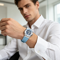 Montre de luxe à quartz numérique pour hommes et femmes avec bracelet en silicone, chiffres décoratifs clignotants, logo personnalisé, sport, plusieurs couleurs