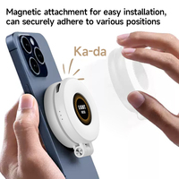 Lampu Isi Ulang Mini Portabel Magnetik LED BEIYANG W50, Penyangga Ponsel, Cermin untuk Selfie dan Video Langsung di Ponsel