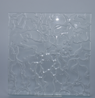 Panel de Vidrio Figurado Moderno, Rectangular, para Montaje en Pared, Vidrio Decorativo, Alta Transmitancia de Luz, Estructura Sólida