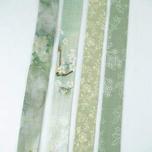 Cinta <span class=keywords><strong>de</strong></span> Tela con Estampado Floral Estilo Chino, Diseño Vintage <span class=keywords><strong>de</strong></span> Flores y Plantas para Accesorios para el Cabello, Envoltura <span class=keywords><strong>de</strong></span> Regalos y Manualidades - Product Image 2