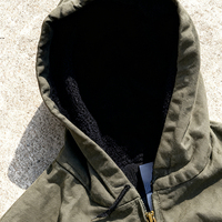 Veste de travail zippée en denim délavé personnalisée, veste de travail lourde, veste de travail de Detroit, veste de travail de charpentier, veste de travail, veste délavée à l'acide pour homme