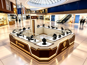 Mueble de Exhibición de Joyería de Lujo con Luz LED para Tienda de Joyería de Oro, Diseño de Kiosco para Centro Comercial - Product Image 5