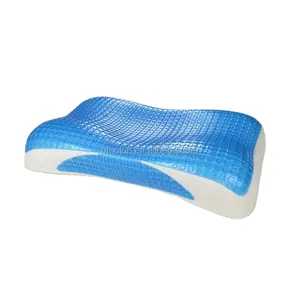 Travesseiro gel esfriador de espuma, alta qualidade, confortável, para pescoço, curva, gel de resfriamento, de alta qualidade