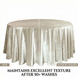 <span class=keywords><strong>Tovaglia</strong></span> Rotonda in Velluto Resistente al Fuoco e alle Macchie con Logo Personalizzato per Hotel 5 Stelle, Banchetti, Ristoranti e Catering - Product Image 5