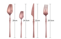 Ensemble de 4 couverts en acier inoxydable noir, cuillère, fourchette et couteau, couverts en or rose, ensemble de vaisselle pour mariage, hôtel, dîner, table à manger