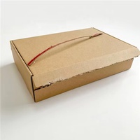 Cajas planas de cartón corrugado ecológico, embalaje con logotipo personalizado, envío por correo, caja Kraft, caja con cremallera para ropa reciclable