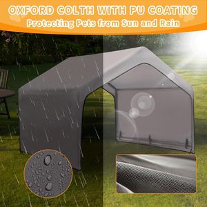 Dog Shade Shelter Outdoor <b>Tent</b> for Large Medium Dogs Outside Doghouse Sun Rain <b>Canopy</b> Dog House with Waterproof Roof Ground Nail - Product Image 3