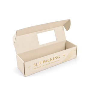 Caja de Vino de Papel Personalizada para Botella de Champán, con Ventana Troquelada, Cartón Corrugado, Fabricación Personalizada - Product Image 3
