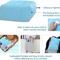 Coussin triangulaire gonflable en plastique pliable pour hôtel, confortable pour le corps, idéal pour la relaxation, chaise longue, lit, soutien lombaire