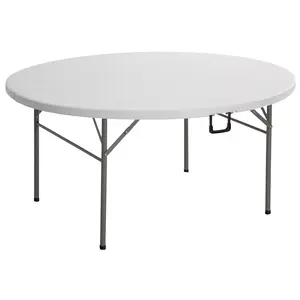 Folding Restaurant Furniture Set Dining Table Simple Portable Party Folding Round Table