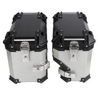 38L Valise Latérale pour Moto Coffre Rangement Sacoche de Selle Boîte à Outils Universelle en Aluminium