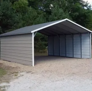 Prefabrik çelik araba garaj/carport taşınabilir metal garaj kendini depolama barakası