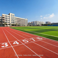 Piste de sport synthétique poreuse conforme à la norme EN 14877, piste d'athlétisme de 400 m pour les projets scolaires au Canada