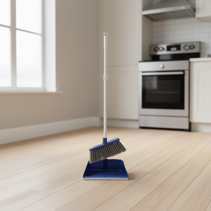 Juego de escoba y recogedor Sorex de 90 cm, azul y plateado, herramienta para limpieza de pisos - Product Image 3