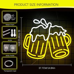 Beer Cheers Neon LED Dimmable Indoor Hanging Ambient Light Bar Party Shop <b>Sign</b> Ambient Light Entrance Indicator Light Custom - Product Image 2