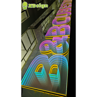 Letras de Canal LED Multicolor Personalizadas con Control Bluetooth, Resistentes al Agua IPx7, Efecto Infinito Abis, Decoración Acrílica para Exteriores