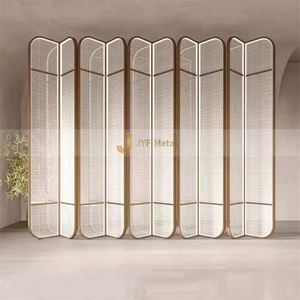 Separadores de Ambiente Personalizados, Móviles, Translúcidos, Impermeables, de Acero Inoxidable, Vidrio, Cobre, Oro Rosa, Bronce y Latón Antiguo LL100 - Product Image 1