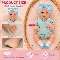 BAkwbwBY Poupée Reborn 18 Pouces Expression Réaliste Ensemble Complet Accessoires Nouveau-Né et Biberon Grossiste OEM ODM Cadeau