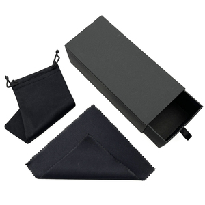 Estuche de Viaje Personalizado para Gafas, Caja de Papel para Lentes de Sol con Logotipo Grabado, Gafas con Estuche y Paño - Product Image 4