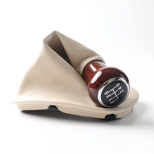 Poignée de levier de vitesse en cuir beige pour Passat B5 5 6 vitesses, couvre-levier de transmission manuelle - Product Image 5