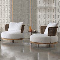 Ensemble de salon d'extérieur moderne en teck massif, canapé modulaire sectionnel avec coussins imperméables, mobilier de patio de luxe pour AU