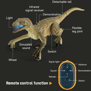 Juguetes de <span class=keywords><strong>Dinosaurio</strong></span> Robot Eléctrico de Simulación con <span class=keywords><strong>Control</strong></span> <span class=keywords><strong>Remoto</strong></span>, Velociraptor de Plástico con Infrarrojos, con Efecto de Luz, Regalos para Niños al por Mayor - Product Image 6