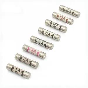 SEUO 좋은 가격 BS1362 원통형 세라믹 퓨즈 버스만 6x25mm 1A 2A 3A 5A 7A 10A 13A 20A 250V 영국 플러그 탑 퓨즈