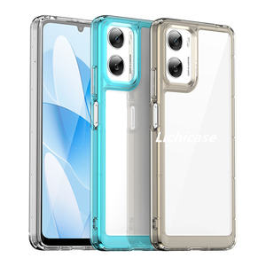 Lichicase Anti Scratch Pure and Bright Flexible Press Button Phone Cover para Motorola G06 G06 <span class=keywords><strong>Power</strong></span> G57 Clear <span class=keywords><strong>Shell</strong></span> - Product Image 3